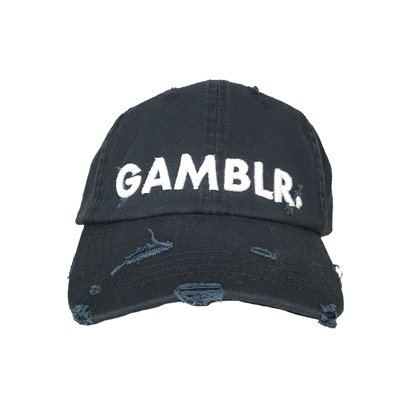 GAMBLR. - Black Distressed Dad Cap