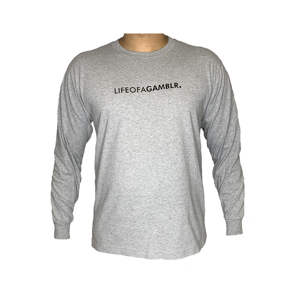 GAMBLR. - LIFEOFAGAMBLR.  Long Sleeve Grey Brand Shirt