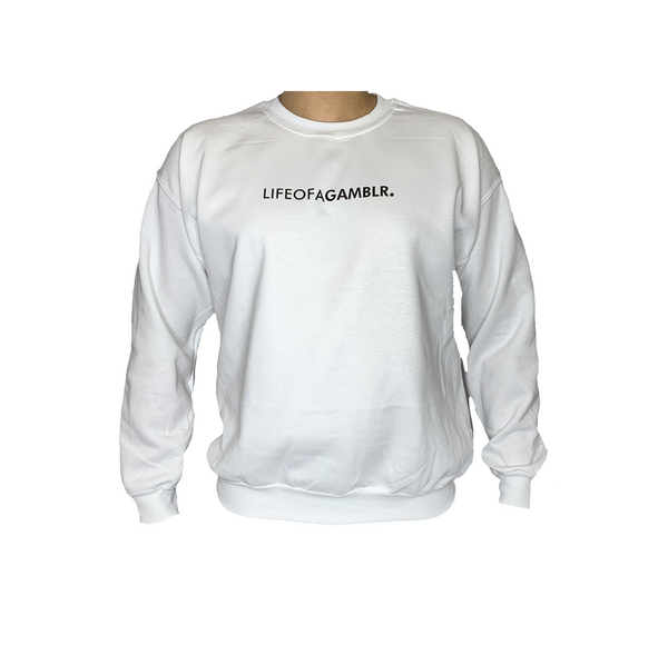 GAMBLR. - LIFEOFAGAMBLR. Crew Neck Sweater White